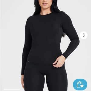 NWT Oner Active MELLOW SOFT LONG SLEEVE TOP Black S